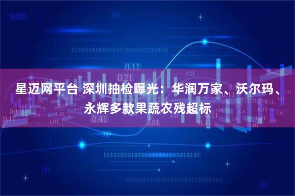 星迈网平台 深圳抽检曝光：华润万家、沃尔玛、永辉多款果蔬农残超标